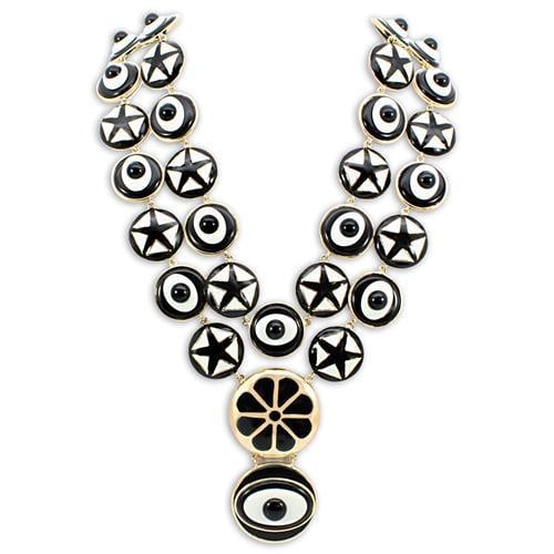 Iconic Gold Plated Brass Eyes & Stars Necklace (1 of 1)