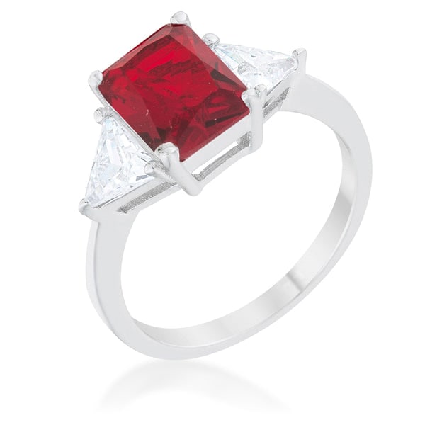 Radiant 4.50ct Ruby & White Sapphire Ring (1 of 2)