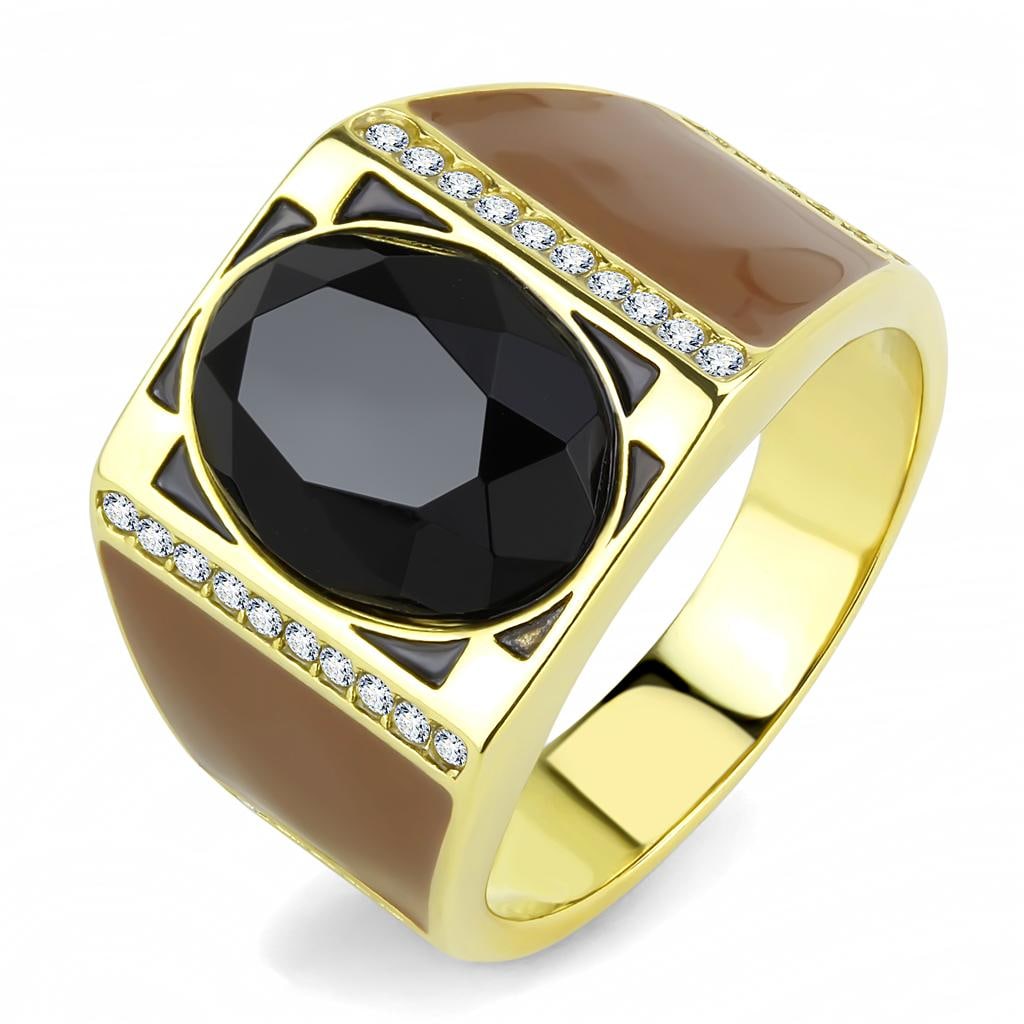 Classy 6.29ct Onyx & White Sapphire Cocktail Ring (1 of 3)