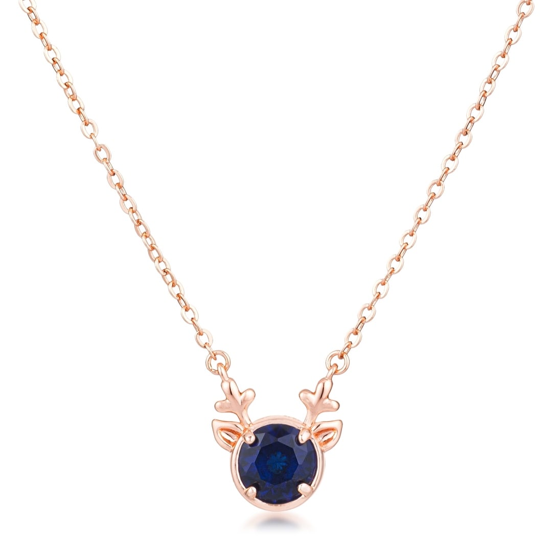 Round 3.88ct Sapphire Reversible Reindeer Necklace (1 of 2)