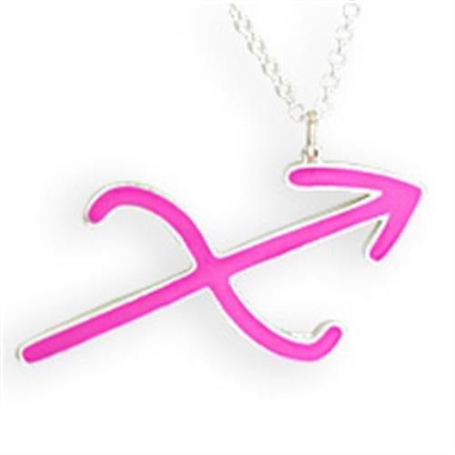Sagittarius Zodiac Pink Epoxy Necklace (1 of 1)