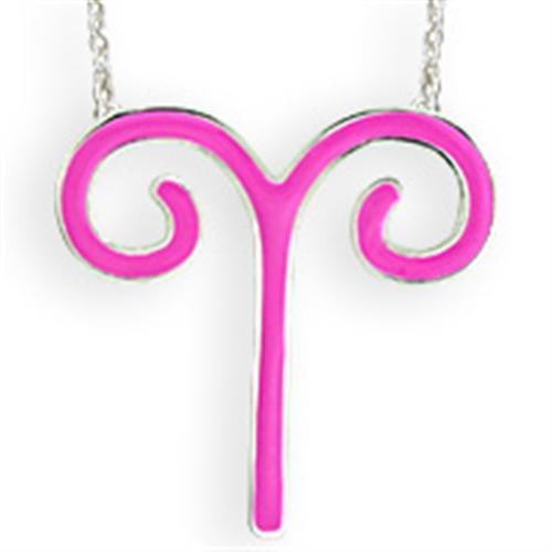 Pretty Aries Zodiac Rose Epoxy Necklace (1 of 1)
