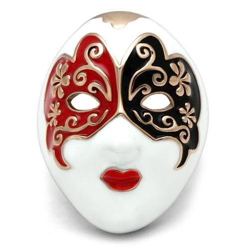 Rose Gold Plated Opera Butterfly Mask Ring (1 of 1)