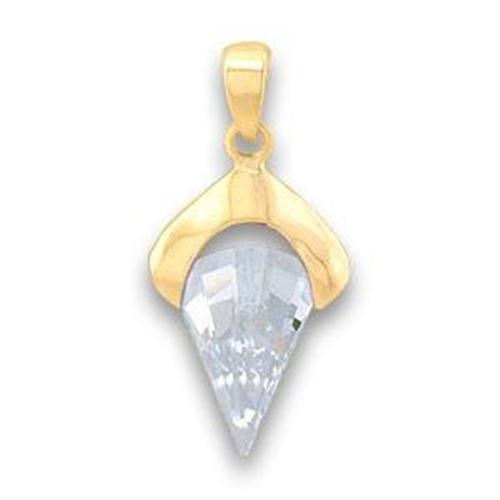 14k Gold-pl. 2.00ct White Topaz Geometric Pendant (1 of 1)
