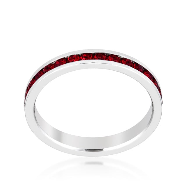Elegant Round Cut 0.35ct Garnet Eternity Band (1 of 3)