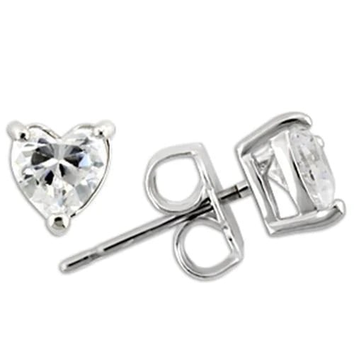 Heart Cut 1.00ct White Sapphire Stud Earrings (1 of 2)