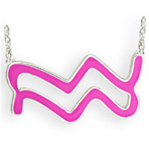 Aquarius Zodiac Pink Epoxy Pendant Necklace: Size 18". Chain pendant material: brass, silver finish. For zodiac enthusiasts. Weight (approx): 6. 70 (g)
