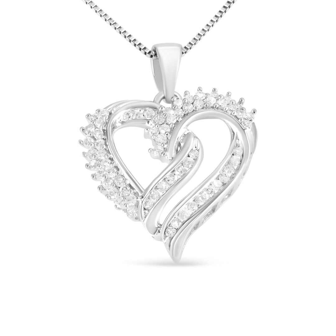 Elegant .50ct Diamond Heart Necklace (1 of 4)