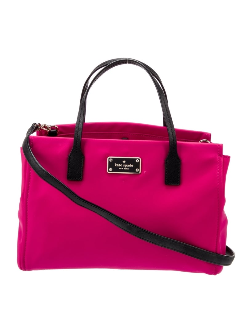 Kate Spade Pink Nylon Clasp Cls Top Hdl Bag (1 of 5)