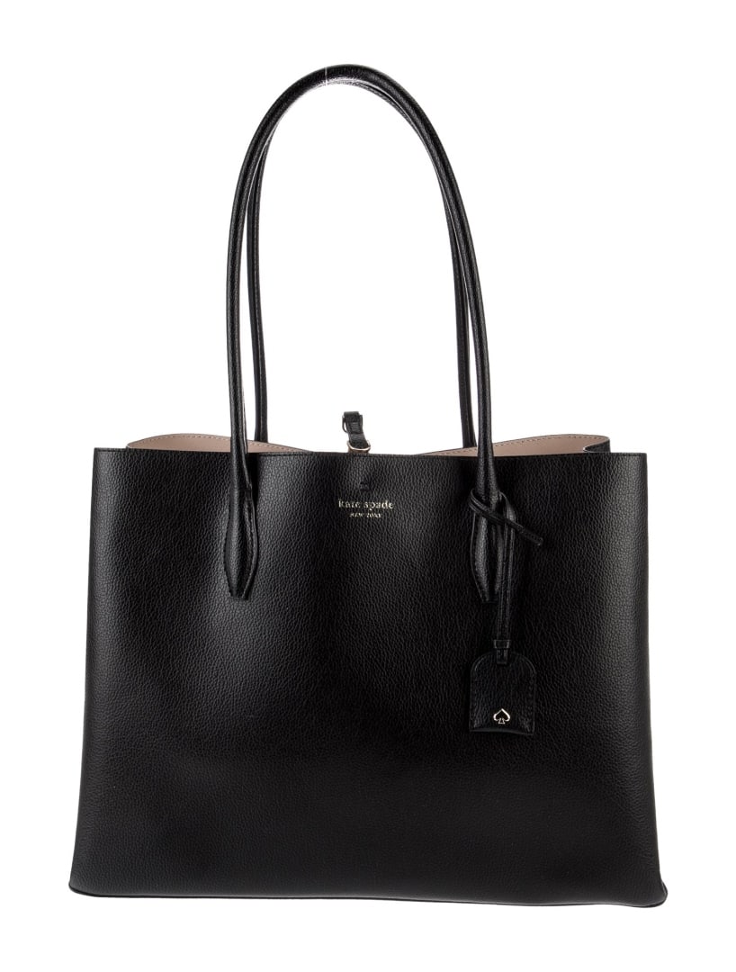 Kate Spade Black Leather Clasp Top Hdl Bag (1 of 5)