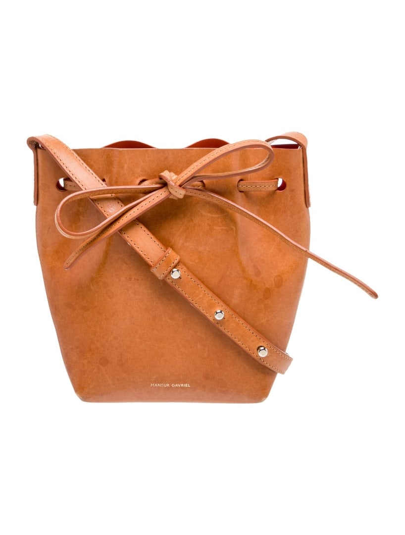 Mansur Gavriel Neut Leather Drawstring Bucket Bag (1 of 5)