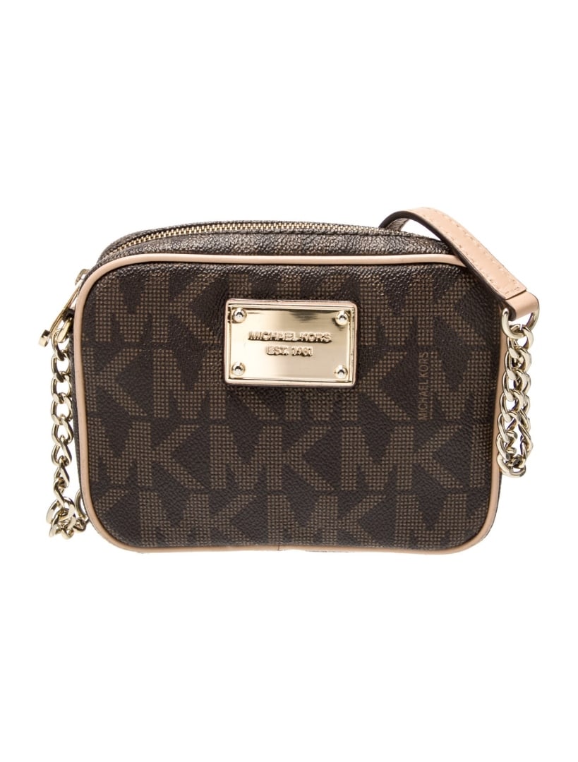 Michael Kors Brown & Neut Printed Crossbody Bag (1 of 5)