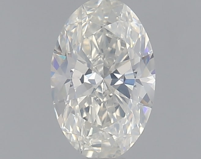 Gia Certified Oval Cut .64ct Si2 Diamond: This gia-certified natural oval cut diamond weighs 0. 64 carats. It has an i color grade with clarity, featuring an excellent polish and very good symmetry with no fluorescence. This diamond measures 