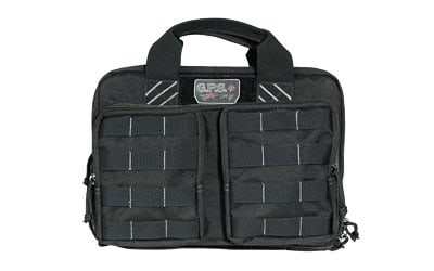 Gps 6-pistol Tactical Range Bag: This gps tactical range bag in black is a soft-sided carry solution designed to store up to six pistols using two removable padded pouches and eight dedicated magazine storage slots. Built from rugged