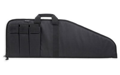 Bulldog Cases Pitbull Rifle Case 43" Black: This bulldog cases pitbull tactical rifle case is designed for rugged firearm protection and efficient transport, accommodating rifles up to 43 inches in length. Crafted from durable materials, it off