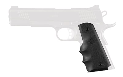 Hogue Rubber Pistol Grip For 1911 Gov't Black: This hogue rubber grip for the 1911 government model is a precision-molded upgrade that enhances control, comfort, and recoil management. Crafted from durable overmolded rubber, it features ergonomic 