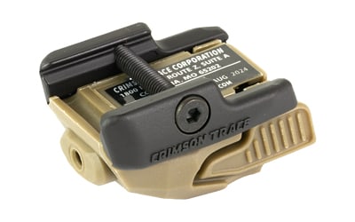 Ctc Rail Master Picatinny Red Laser Sight - Tan: This crimson trace rail master in tan finish delivers instant activation and universal compatibility, designed for pistols, rifles, and shotguns with m1913 picatinny or weaver-style accessory rails. F
