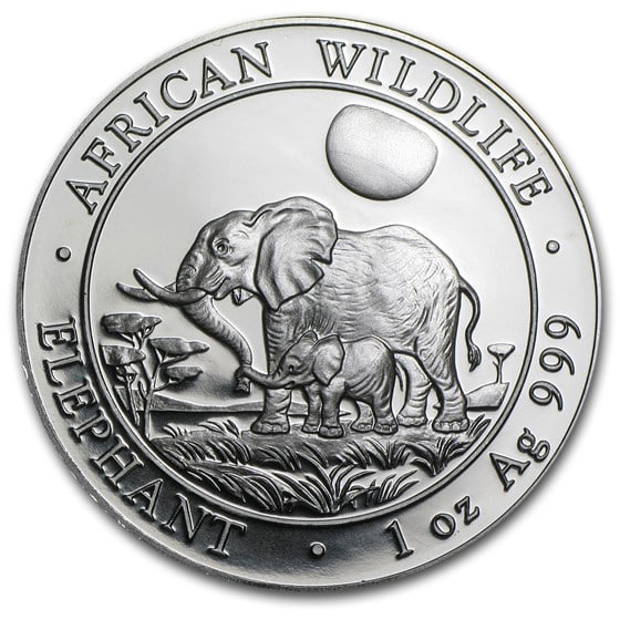 2011 Somalia 1 Oz Silver Elephant Bu (1 of 2)