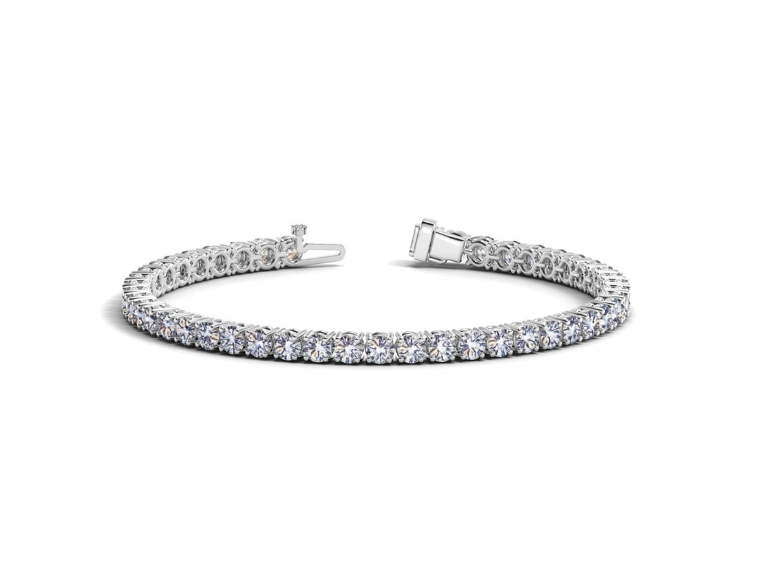 14k Gold Round 10.00ct Diamond Tennis Bracelet (1 of 3)