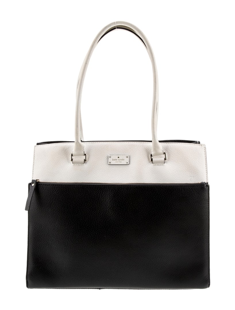 Kate Spade Colorblock Blk Leather Tote (1 of 5)