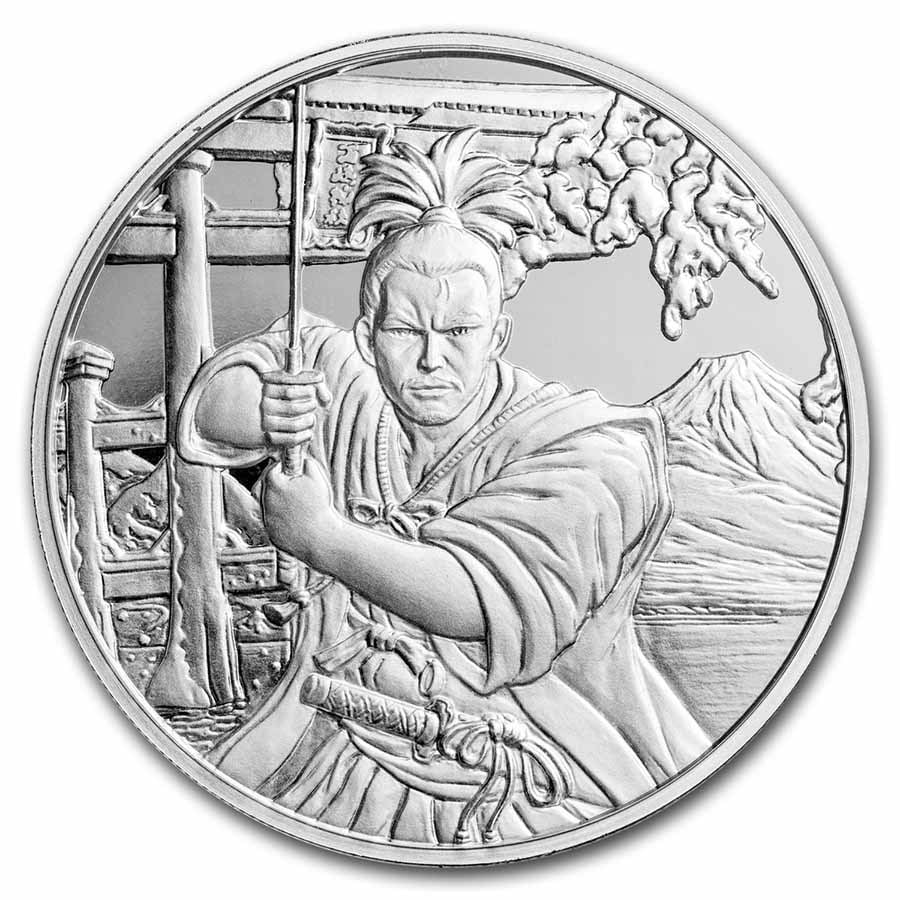 2022 Fiji 1 Oz Silver Ancient Warriors - Samurai (1 of 2)