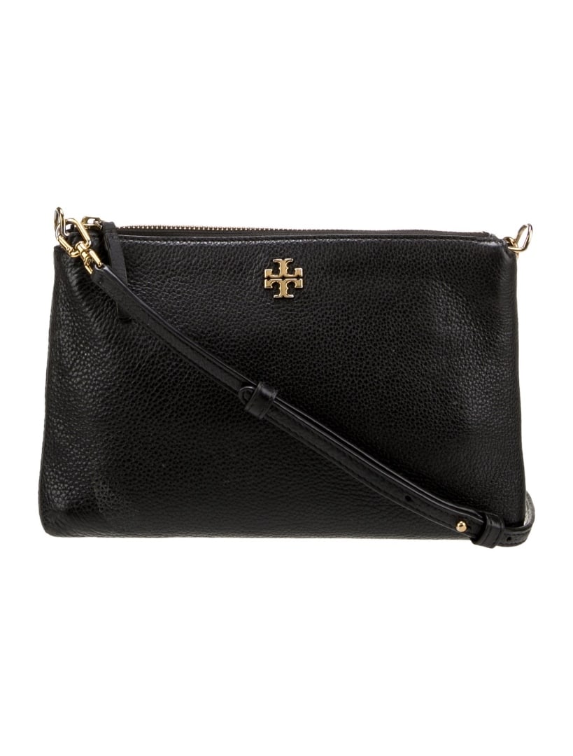Tory Burch Blk Leather Zip Crossbody Bag (1 of 5)