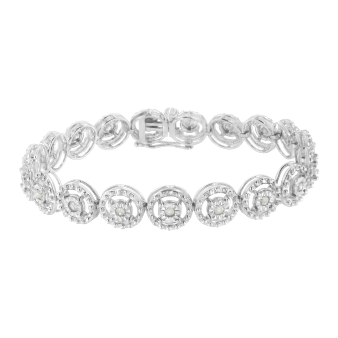 Exquisite .97ct Diamond Open Wheel Link Bracelet (1 of 6)