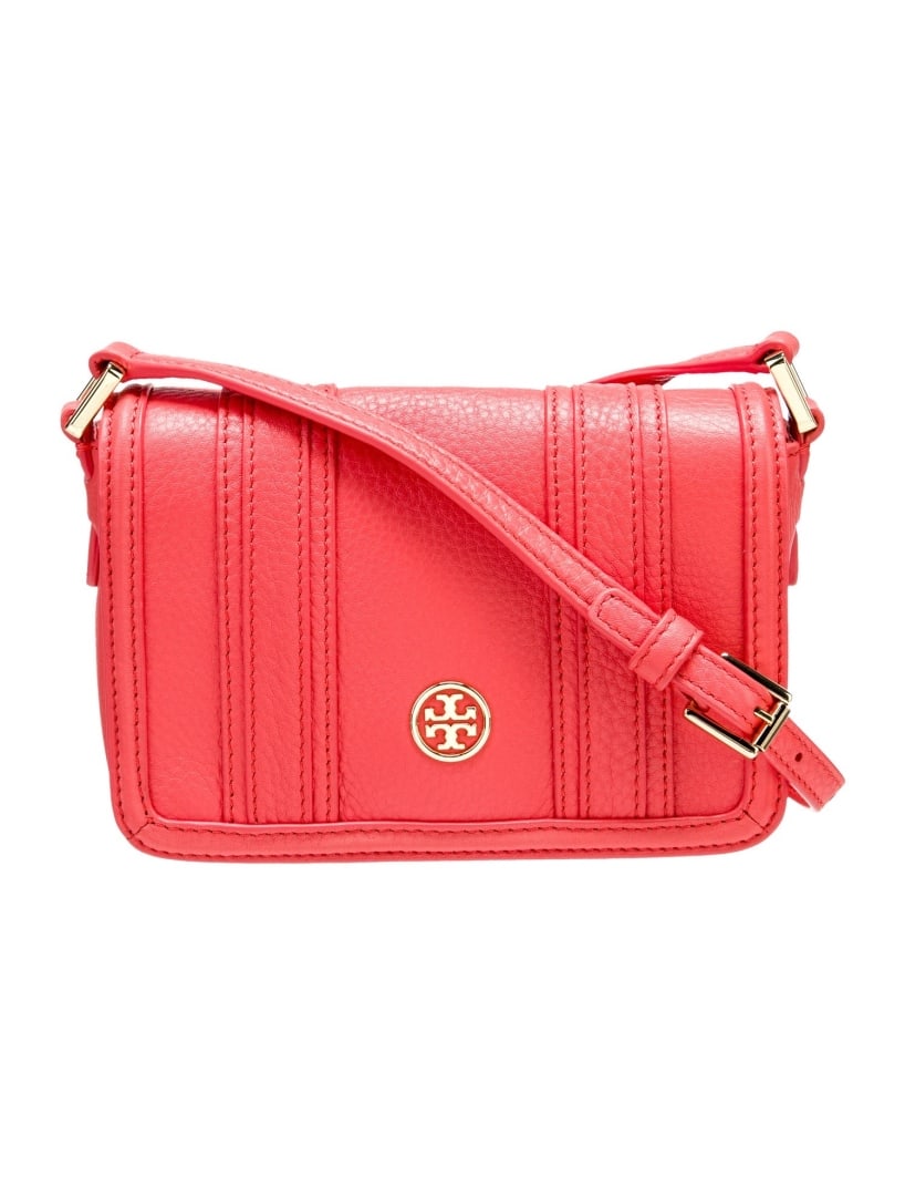 Tory Burch Orange Leather Snap Crossbody Bag (1 of 5)