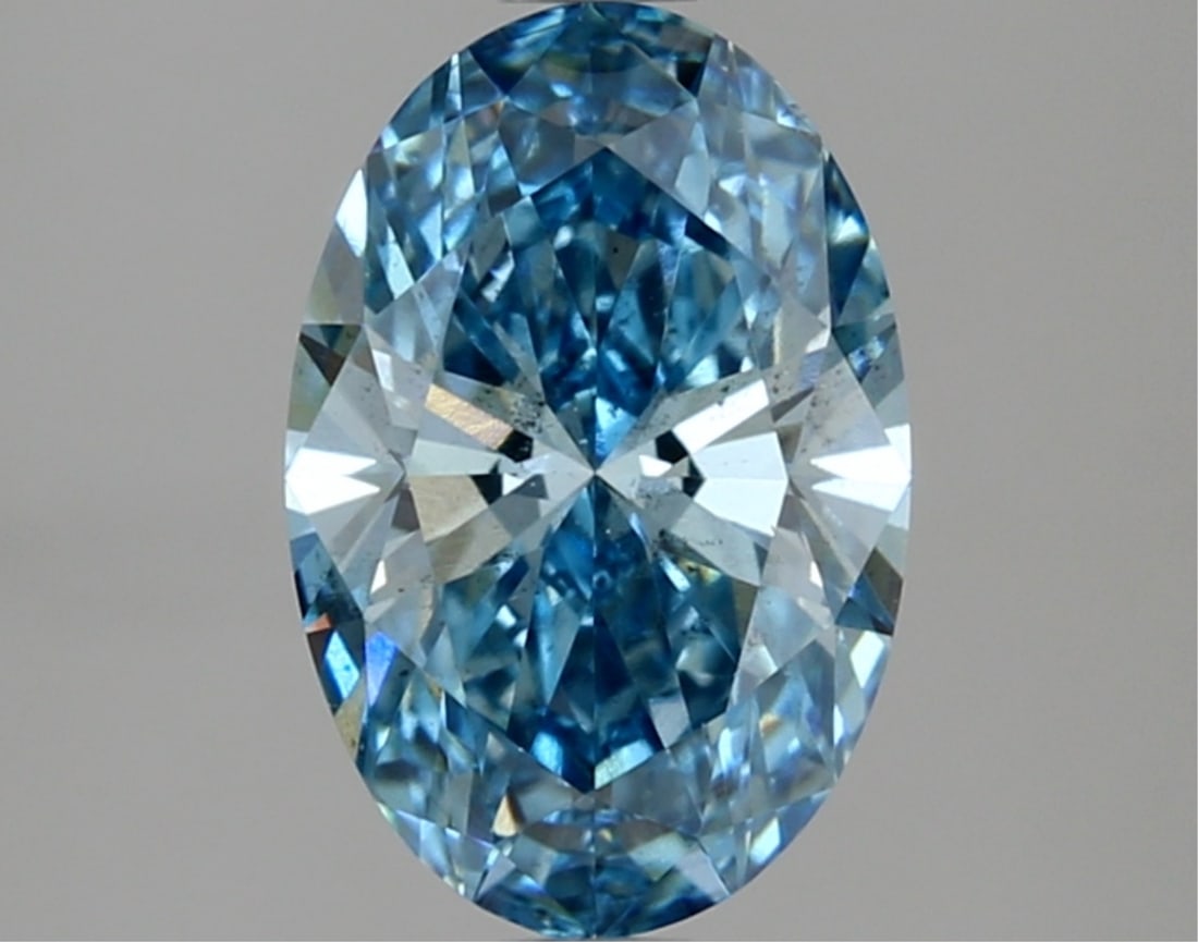 Fancy Blue Oval Cut 2.00ct Si1 Lab Diamond (1 of 2)