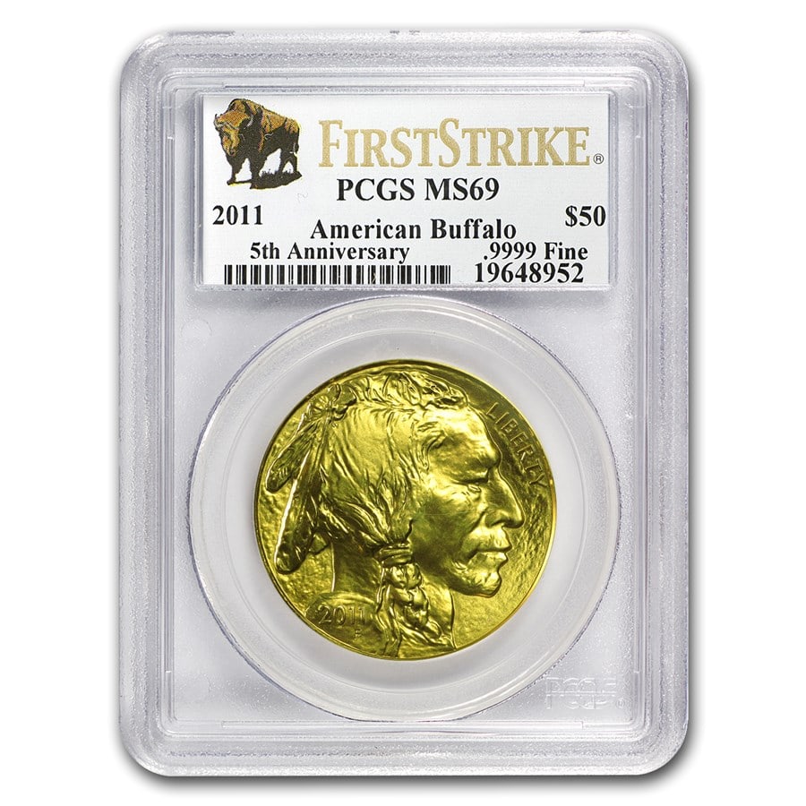 2011 American 1 Oz Gold Buffalo Ms69 Pcgs Fs (1 of 3)