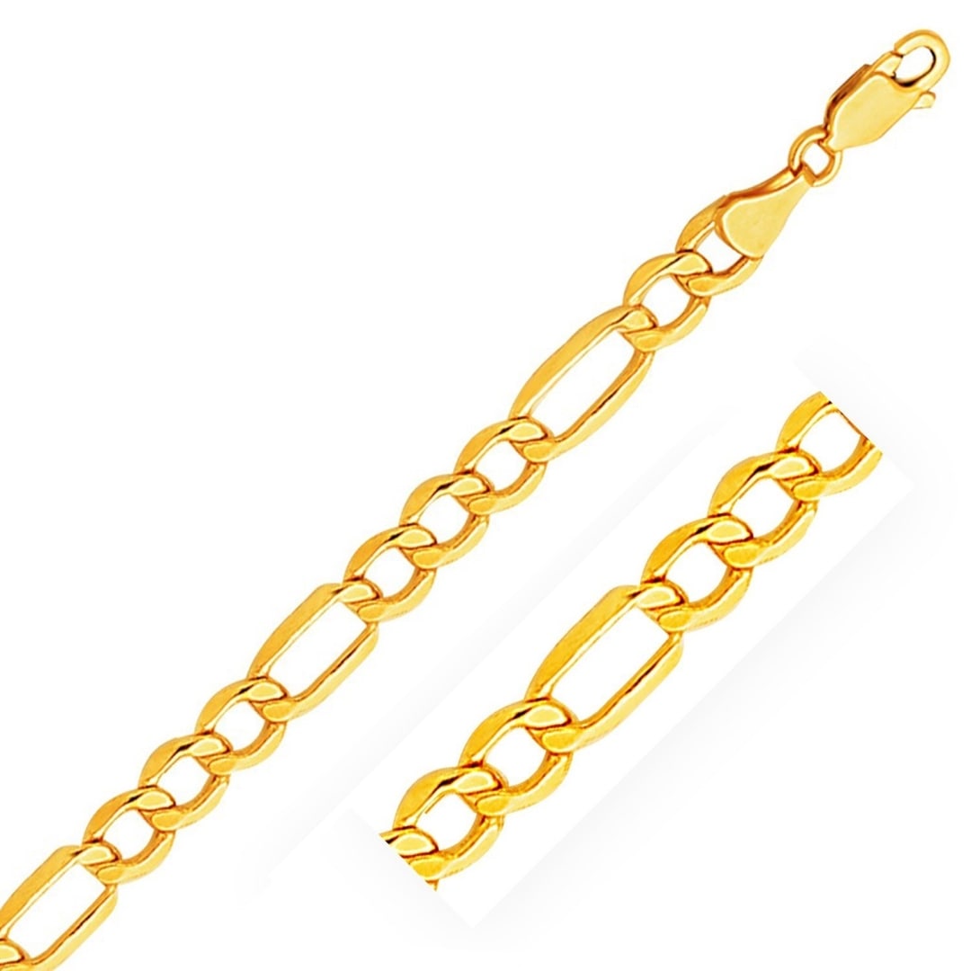 10k Gold Lite Figaro Bracelet 6.5mm (1 of 1)