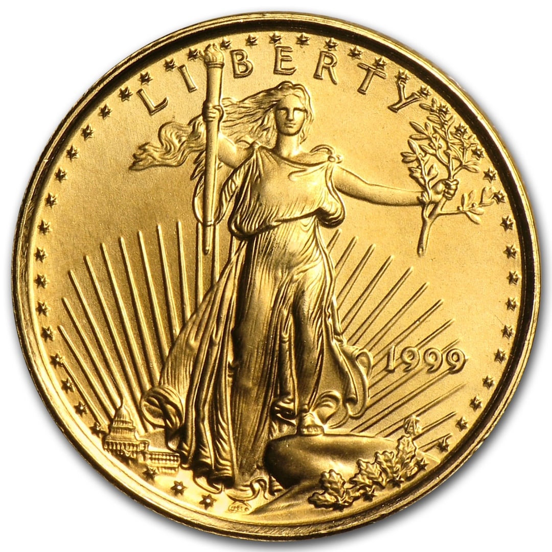 1999 1/10 Oz American Gold Eagle Bu (1 of 2)