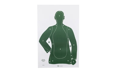 Action Target Green B-21e Qual. Target 100pcs: Key features: made of durable green paper; designed as a 25-yard silhouette target for qualification purposes; 23"x35" size; ideal for law enforcement, military training, and competitive shooting. Com