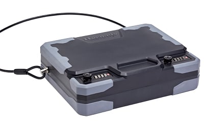Hornady Treklite Combination Lock Box Xxl: This hornady treklite xxl lock box is a lightweight, impact-resistant handgun safe engineered for secure storage at home or on the go. Built from advanced polycarbonate with a durable black and gray f