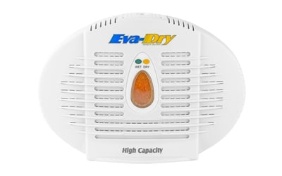 Eva-dry 500 Dehumidifier - White: This eva-dry 500 dehumidifier delivers high-capacity moisture control and long-lasting performance, designed for small spaces like range bags, closets, cabinets, cars, and gun safes. Featuring non-tox