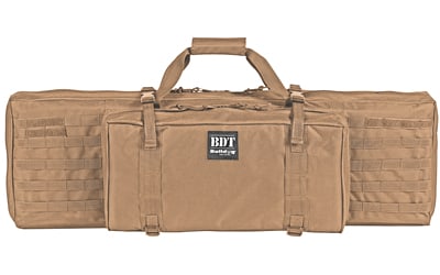Bulldog Cases Tactical Rifle Case 38" Large Tan: This bulldog cases standard tactical rifle case is designed for durability and secure firearm transport, accommodating a single rifle in its 38-inch soft case construction. Made from high-quality mate