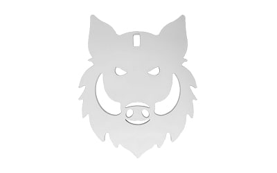 Birchwood Casey Boar's Head Target White: This birchwood casey ar500 gong boar’s head silhouette target is crafted from 3/8 inch thick ar500 steel and rated to withstand up to 3000 ft lbs of bullet energy, making it ideal for centerfire