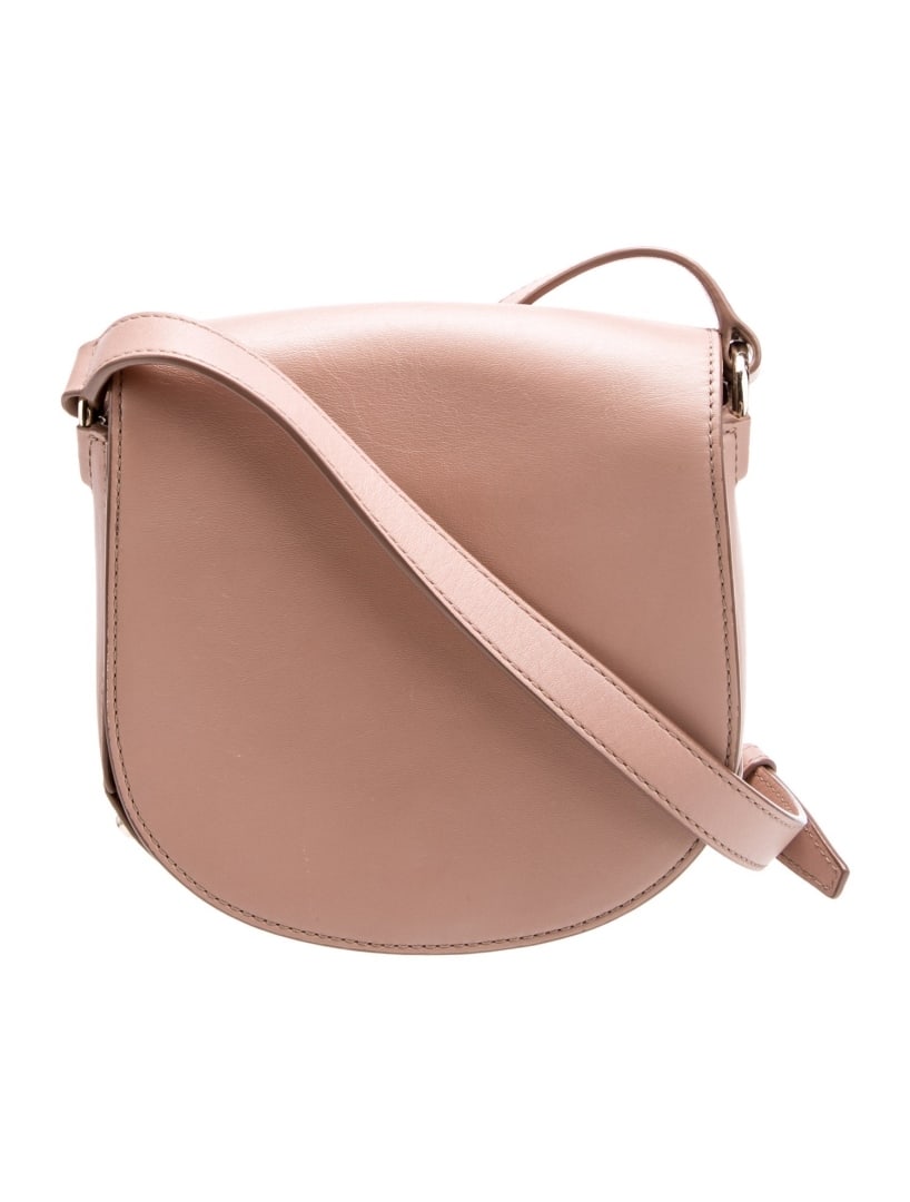 Alexander Wang Neut Leather Snap Crossbody Bag: Condition is very good, pre-owned. Details: neutrals leather, gold-tone hardware, single adjustable shoulder strap, nylon lining & dual interior pockets, snap closure at front, includes dust bag, shou