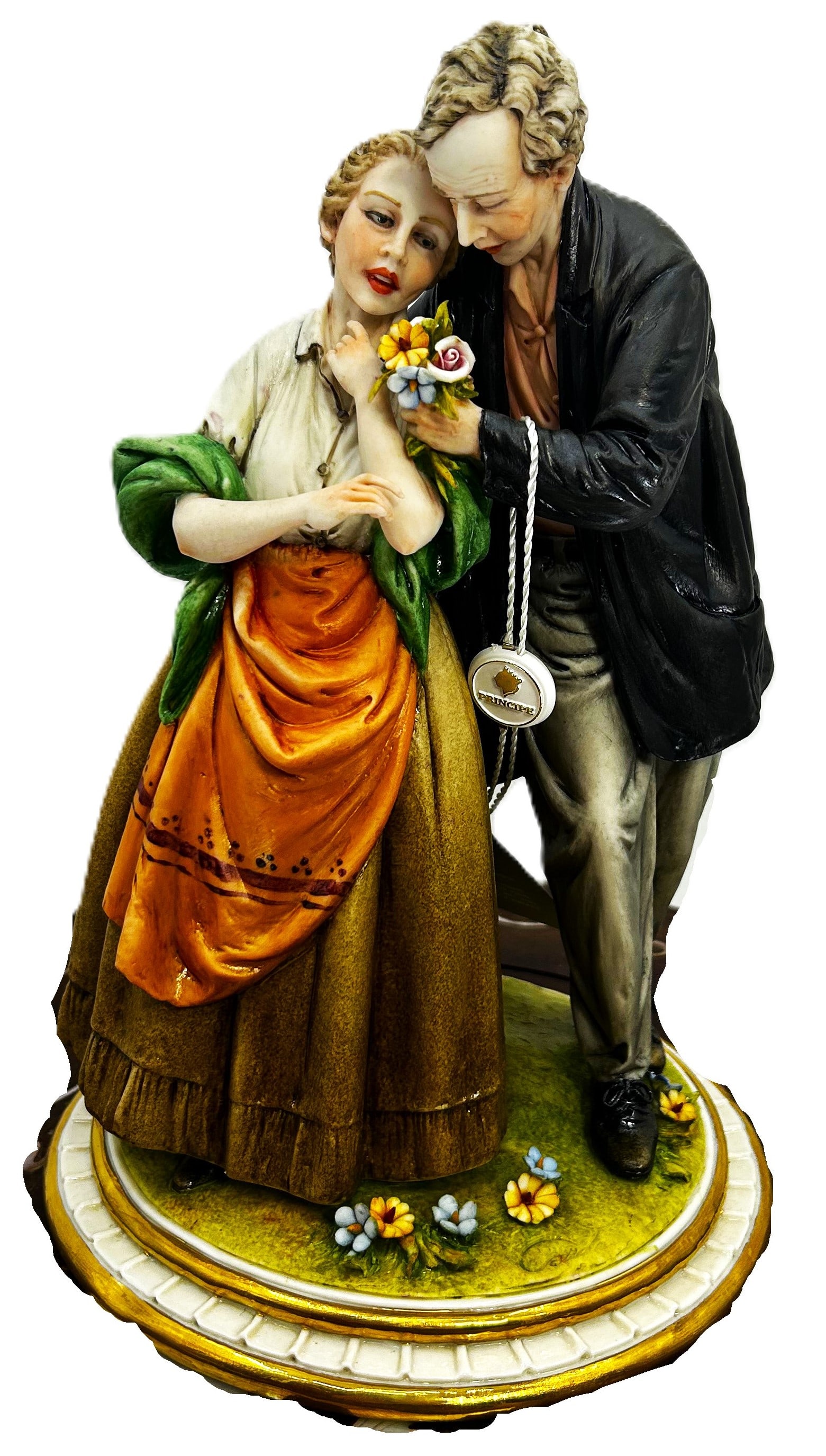 A Gentleman’s Gesture: A Gentleman’s Gesture is a timeless portrayal of love and affection, captured in exquisite Capodimonte porcelain.