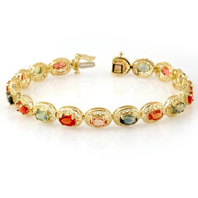 Bracelet 12.9ctw ACA Certified Multi-Color Sapphire