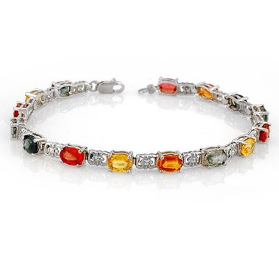 Bracelet 11.0ctw ACA Certified Multi-Color Sapphire