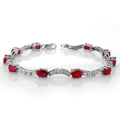 Bracelet 4.25ctw ACA Certified Diamond & Ruby Gold