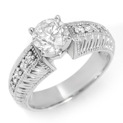 Solitaire 1.26ctw ACA Certified Diamond Ring 14K Gold