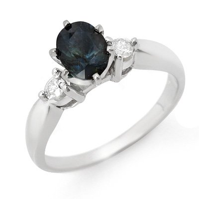 1.45ct ACA Certified Diamond & Sapphire Ring 14K W Gold: Lot no.: 2019 GENUINE 1.45 ctw DIAMOND & BLUE SAPPHIRE SOLITAIRE ANNIVERSARY RINGGEMSTONE: 1 OVAL CUT SAPPHIRE 1.25 ctwDIAMOND: 2 BRILLIANT CUT 0.20 ctwCLARITY: SI-1COLOR: H - KGOLD WEIGHT: APPROXIMAT