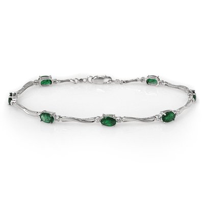 Bracelet 3.52ctw ACA Certified Diamond & Emerald