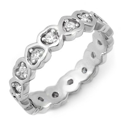 Famous .50ct Certified Diamond Eternity Band White Gold