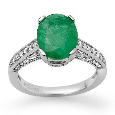 ACA Certified 3.20ctw Diamond & Emerald Ring 14K Gold: Lot no.: 2079 CERTIFIED 3.20 ctw DIAMOND & EMERALD RING IN 14KT WHITE GOLDGEMSTONE: 1 OVAL EMERALD 2.70 ctwDIAMOND: 62 ROUND CUT 0.50 ctwCLARITY: SI3-I1COLOR: H-KGOLD WEIGHT: APPROXIMATELY 3.80 GRAMSS