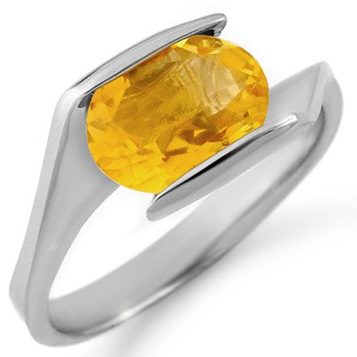 Solitaire 2.0ctw Citrine Ring White Gold: Lot no.: 1762 GENUINE SOLITAIRE 2.00 ctw CITRINE LADIES RING IN 10KT WHITE GOLDGEMSTONE: 1 OVAL CUT CITRINE 2.00 ctw GOLD WEIGHT: APPROXIMATELY 3.60 GRAMSSIZE: 6 1/2DIMENSIONS: APPROX. 3/8" X 1/2"