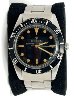 Rolex Vintage Submariner Double Reference Ref.6202/6204/5 c.1950/60 Very Rare Men's Wristwatch: Rolex Oyster Perpetual Submariner Vintage c.1950/60 Ref.6202/6204/5 Double Reference Very Rare Men's Wristwatch with Bracelet