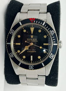 WITHDRAWN: Rolex Early Submariner Vintage 1958 ref 5508 Men's Wristwatch with Bracelet